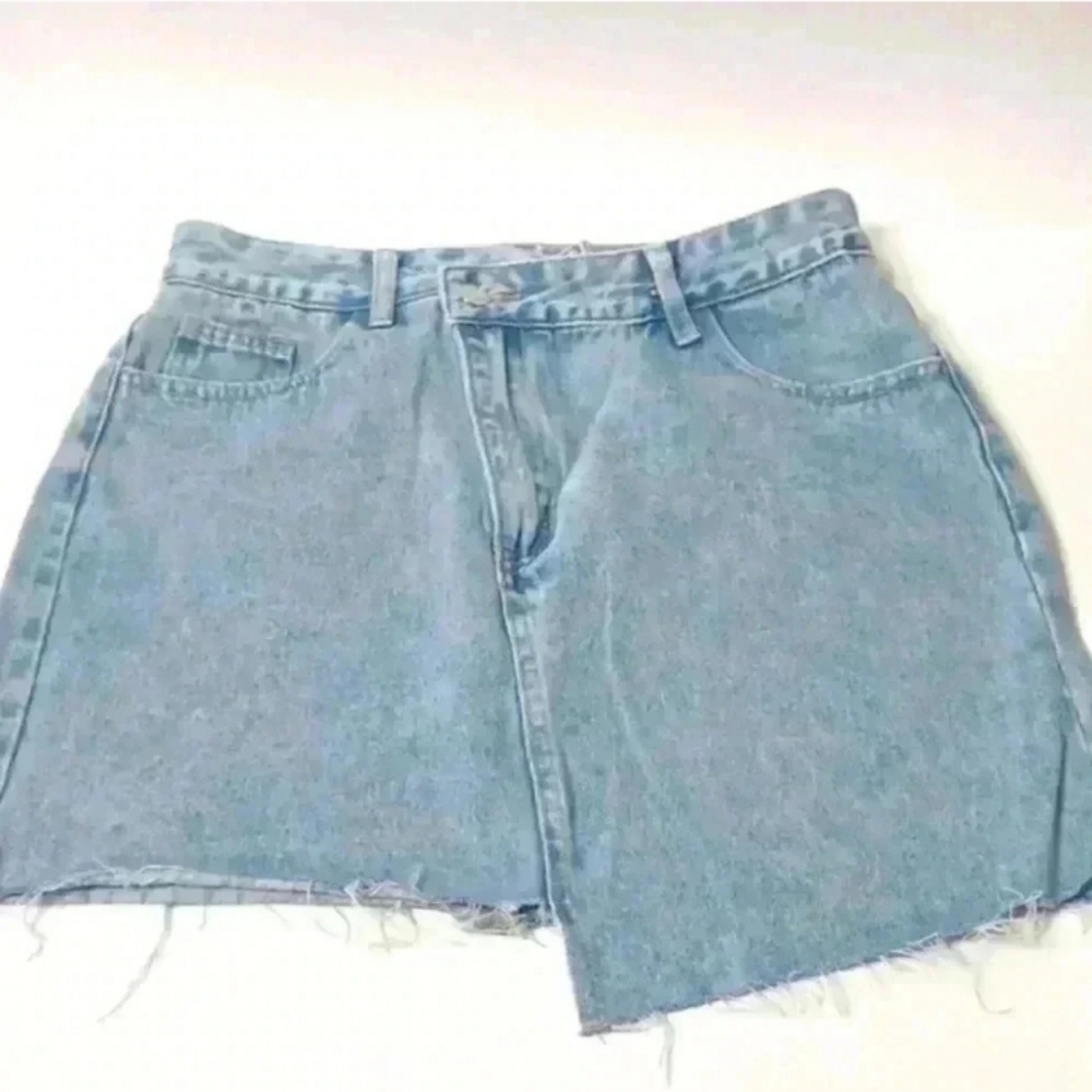 Womens unbalance jean skirts - Picture 2 of 13